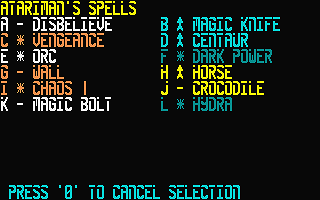 Chaos atari screenshot